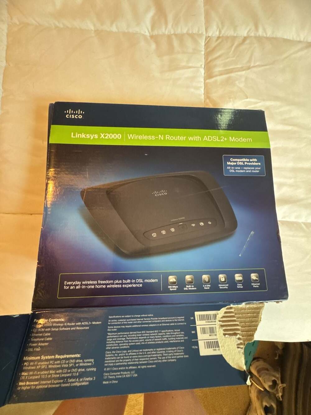 Cisco Linksys X2000 Wireless-N Router with ADSL2+ Modem